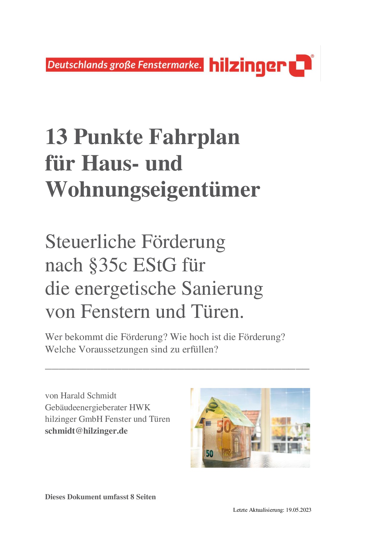 13 Punkte Fahrplan<br />
für Haus- und<br />
Wohnungseigentümer-1